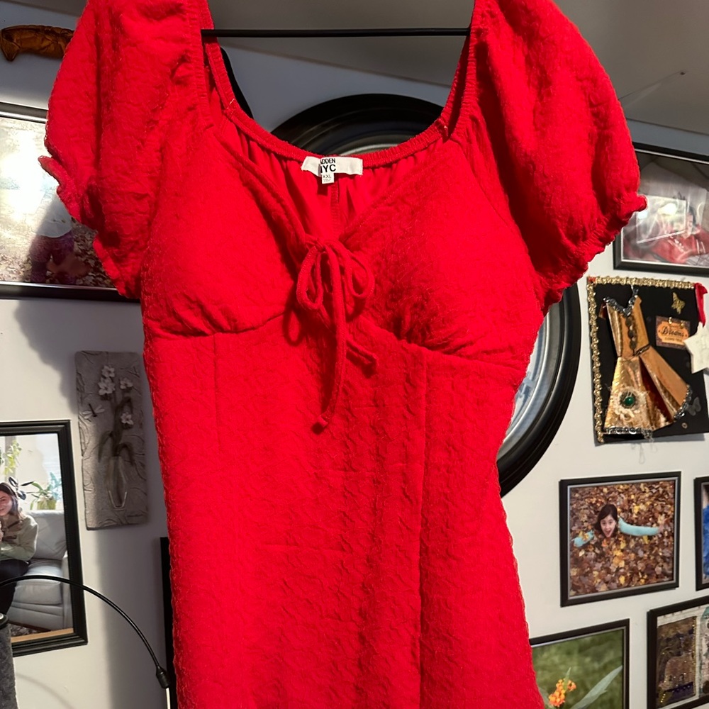 Short sexy red dress 2x